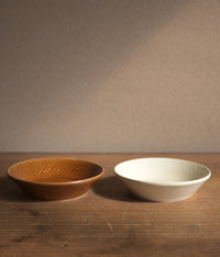 Gunji Pottery Geometric Pattern Small Bowl {Light Brown}
