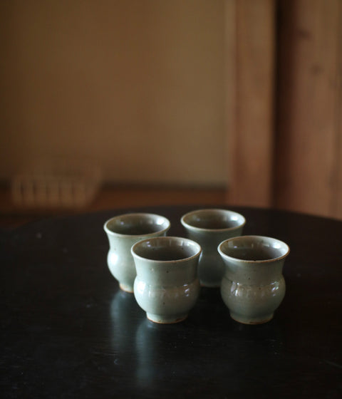 Ash-Green Ceramic Tea Cup