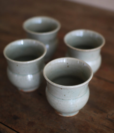 Ash-Green Ceramic Tea Cup