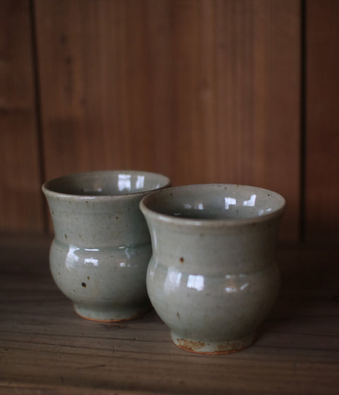 Ash-Green Ceramic Tea Cup