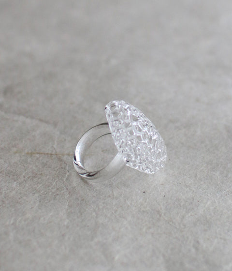 Mayu "Cocoon" Glass Ring