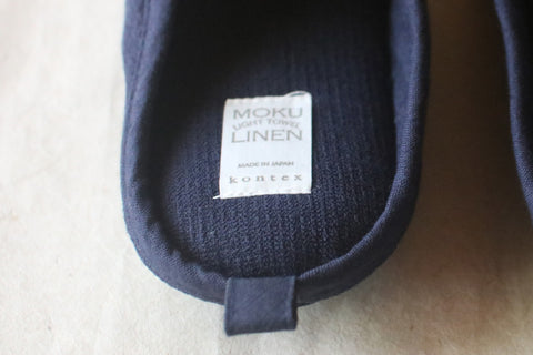 Moku Linen Room Shoes {Dark Blue}