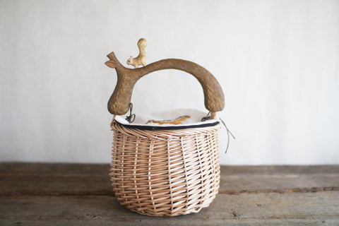 Squirrel Basket with Embroidery - sold out