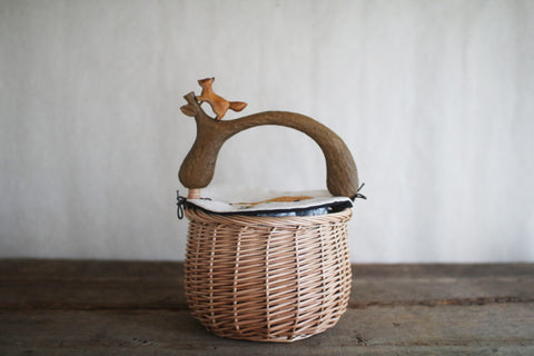 Fox Basket with Embroidery
