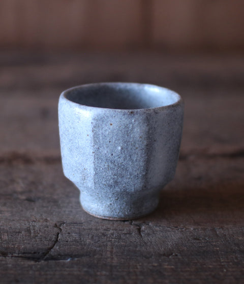 Light Grey Faceted Tumbler (Namako Glaze)