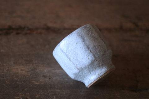 Light Grey Faceted Tumbler (Namako Glaze)