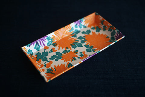 Chiyogami Paper Tray {Large Chrysanthemum}