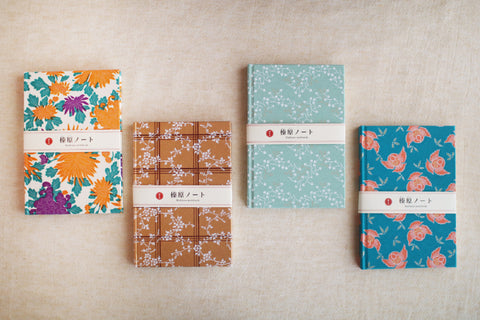 HAIBARA Chiyogami Notebook {Large Chrysanthemum}