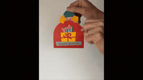 Holiday Pop-up Card {Knitting}