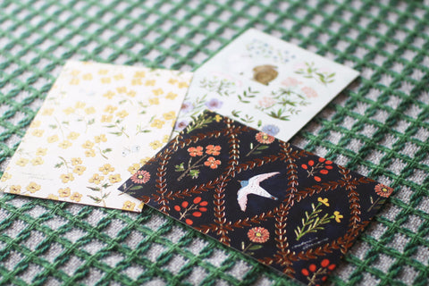Foil-Pressed Postcard Set {Midori Asano}