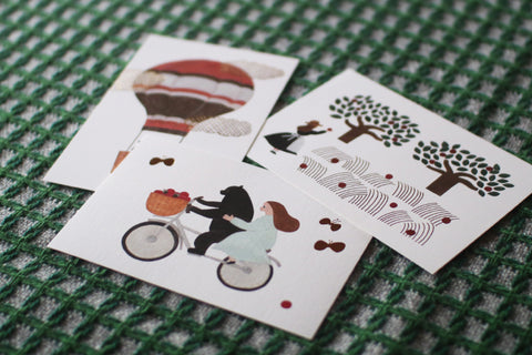 Foil-Pressed Postcard Set {Necktie}