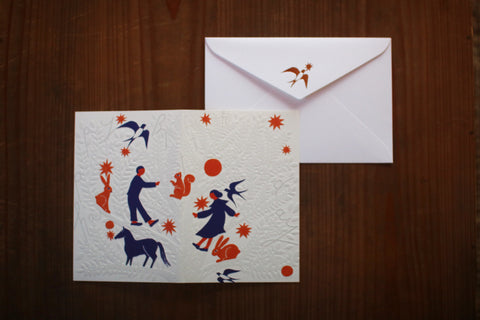 Tree Embossed Birthday Card