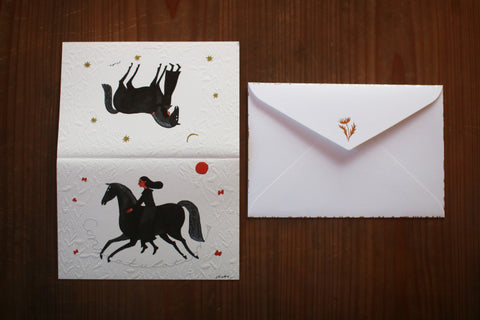 Horse Embossed Greeting Card (Congratulations)