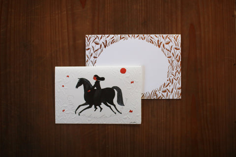 Horse Embossed Greeting Card (Congratulations)