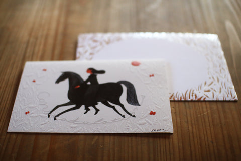 Horse Embossed Greeting Card (Congratulations)