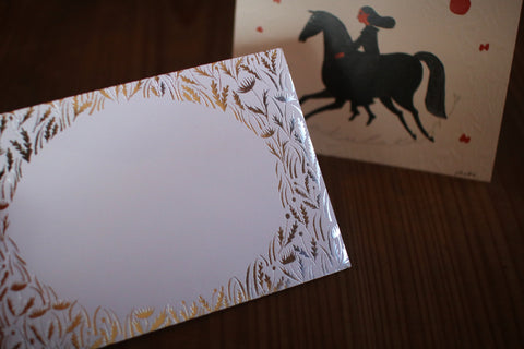 Horse Embossed Greeting Card (Congratulations)
