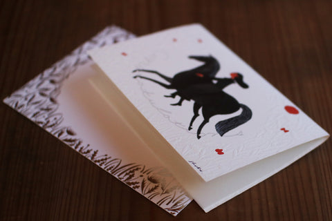 Horse Embossed Greeting Card (Congratulations)