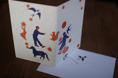 Tree Embossed Birthday Card