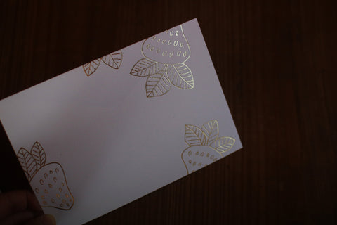 Strawberry Cake Embossed Birthday Card