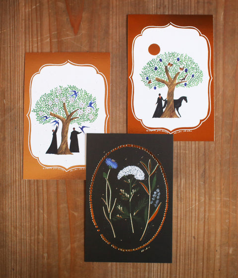 Foil-Pressed Postcard Set {Nishishuku}