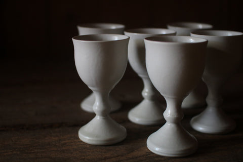 White Porcelain Wine Goblet