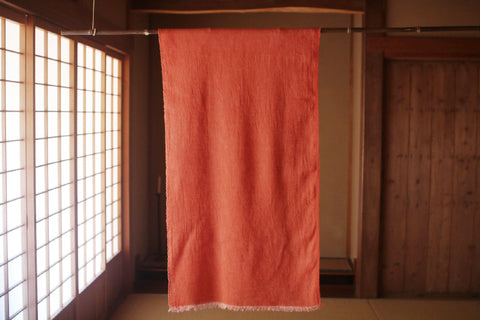 Botanically Dyed Wool Linen Scarf