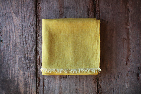 Botanically Dyed Wool Linen Scarf
