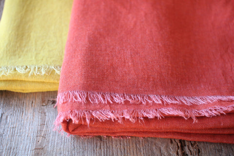 Botanically Dyed Wool Linen Scarf