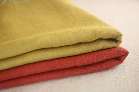 Botanically Dyed Wool Linen Scarf