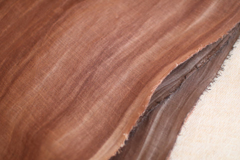 Persimmon Tannin Kakishibu Dyed Large Cotton Linen Scarf