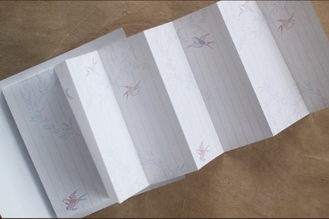 HAIBARA Accordion Stationery Set {Bamboo and Sparrows}