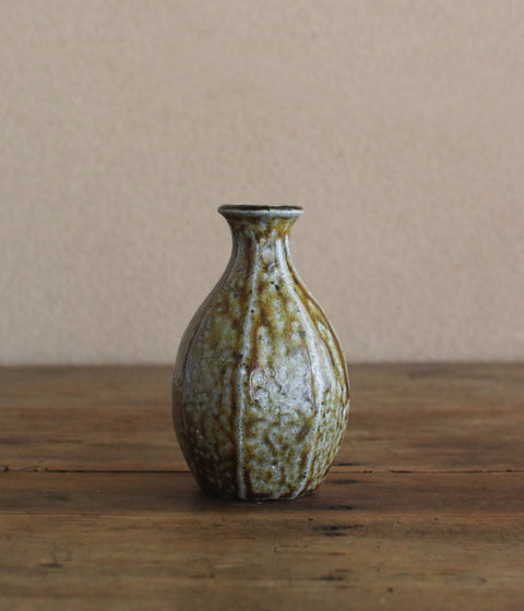 Salt Glaze Faceted Bottle Vase