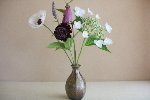 Salt Glaze Faceted Bottle Vase