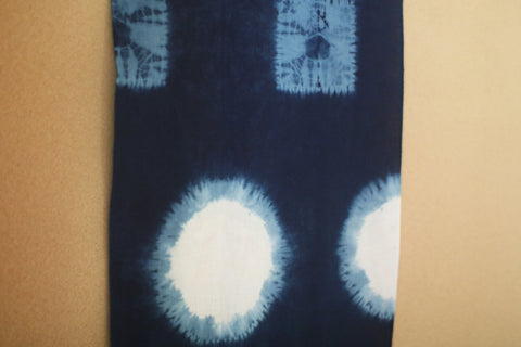 Aizome Hand-Dyed Tenugui {Circles & Squares}