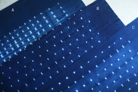 Aizome Hand-Dyed Tenugui {Butterfly Dots : A}
