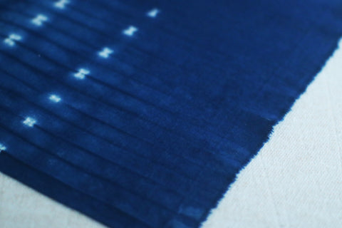 Aizome Hand-Dyed Tenugui {Butterfly Dots : A}