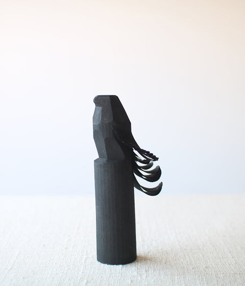 Sasano Ittobori Carved Wood Hawk {Black}