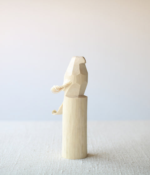 Sasano Ittobori Carved Wood Hawk {White} (sold out)