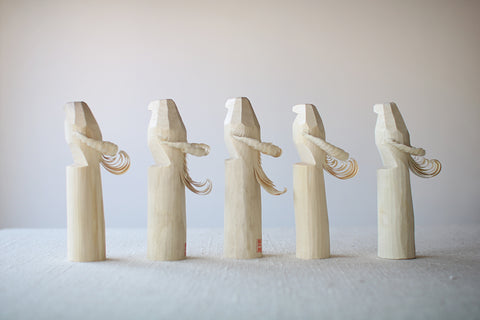 Sasano Ittobori Carved Wood Hawk {White} (sold out)