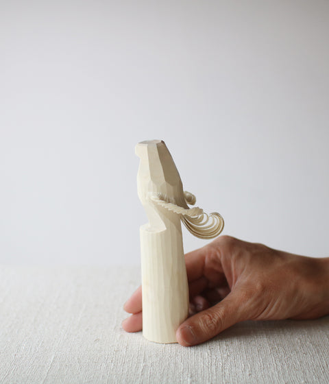 Sasano Ittobori Carved Wood Hawk {White} (sold out)