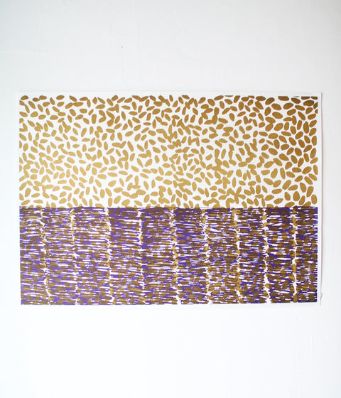 Natsuko Kozue A3 Wrapping Paper {Brown Rice x Forest Yellow}