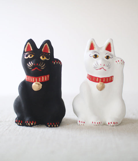 Yabase Clay Doll {Manekineko Cat Black}