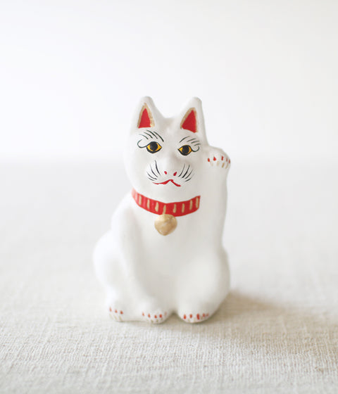 Yabase Clay Doll {Manekineko Cat White}