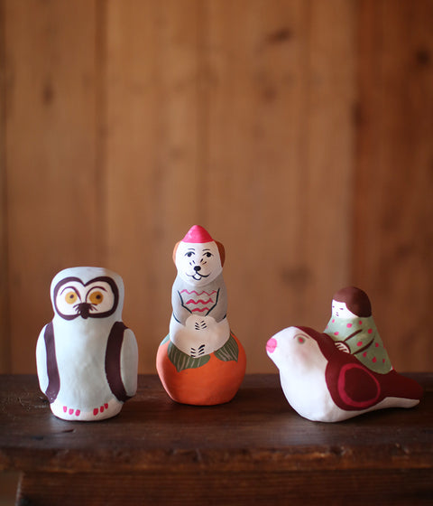 Hariko Paper Figurine {Dog & Persimmon}