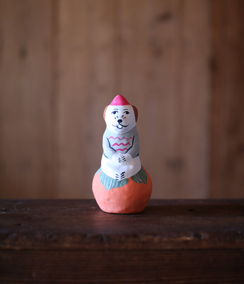 Hariko Paper Figurine {Dog & Persimmon}