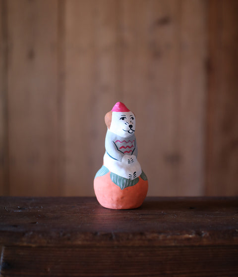 Hariko Paper Figurine {Dog & Persimmon}