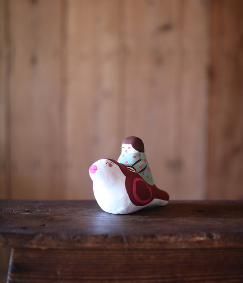 Hariko Paper Figurine {Bird & Girl New}