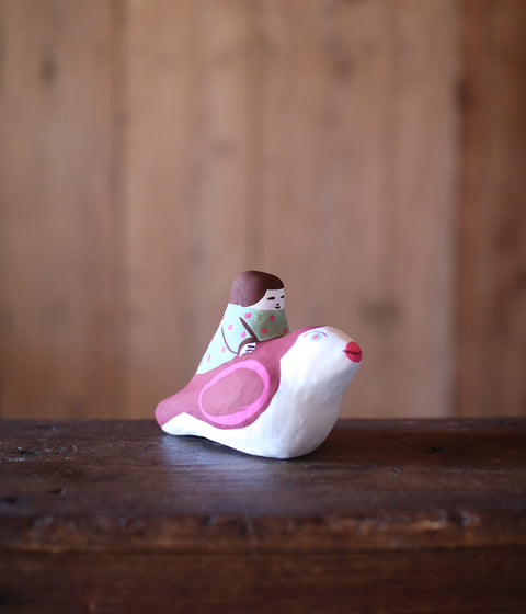 Hariko Paper Figurine {Bird & Girl New}
