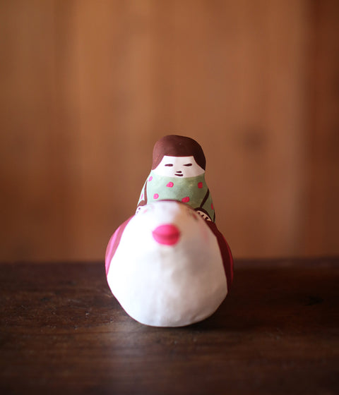Hariko Paper Figurine {Bird & Girl New}