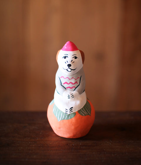 Hariko Paper Figurine {Dog & Persimmon}